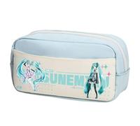Xinchangda Trousse à crayons Miku avec double fermeture éclair - Légère et grande capacité - Pour adolescents, collèges, étudiants, Bleu Type 5, 23 x 12 x 10CM, Ensemble cartable