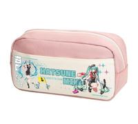 Xinchangda Trousse à crayons Miku avec double fermeture éclair - Légère et grande capacité - Pour adolescents, collèges, étudiants, Rose Type 3, 23 x 12 x 10CM, Ensemble cartable