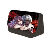 Xinchangda Trousse à crayons Tokyo Ghoul Kirishima Tōka Kaneki Ken avec impression 3D - Grande capacité - Cadeau d'anniversaire pour garçons et filles, Type 4, 22*13*7.5cm, Trousse à crayons