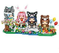 xinchen721 LOZ Blocks Cartoon Figures Collection Brique de Construction pour Enfants Jouet Enfants Poupée Loup Lapin Fille Chat Présent Nouvel an Cadeau 1662 1663 1664 1665 (1662)