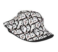 xinchenxin Chapeau motif zèbre pour homme, femme, adolescent, pour voyage, plage, soleil, pêche, golf, boonie, Chiens husky aux yeux bleus, taille unique