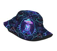 xinchenxin Chapeau seau de poulet frit croustillant - Chapeau de soleil tendance pliable - Chapeau de pêcheur d'extérieur pour femme et homme - Casquette de plage et de pêche, Champignons magiques sur