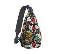 xinchenxin La Belle et la Bête Fairytale Glass Outdoor Sac à bandoulière unisexe pour femme homme jeune randonnée voyage, Verre de conte de fées La Belle et la Bête, Taille unique