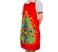 XINCHI Tablier de Noël Renne Père Noël Tablier de Cuisine Humoristique Tabliers de Cuisine Nouveauté Tablier de Cuisine Tablier de Cuisson Chasuble pour Chef Hommes Femmes Restaurant Home Dinner