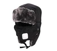XINCHIA Chapeau de trappeur d'hiver unisexe pour enfants - Bonnet d'hiver thermique doublé en fourrure avec cache-oreilles - Chapeau de ski russe chaud avec doublure en laine d'agneau épaisse et