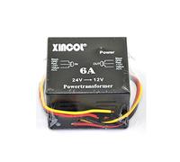 XINCOL® Reducteur De Tension DC/DC 24V à 12V 6A transformateur Convertisseur de tension 24 V DC à 12 V DC Portable Alimentation modulaire étanche Régulateur de Volt pour Auto Moto véhicule automobile