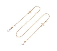 XINCXIN Chaîne de verres, chaînes de lunettes, longes, chaînes de masquage à la mode for femmes, chaînes de lunettes de soleil, lunettes(Gold)
