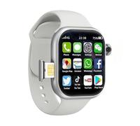 XINDADA CD99 AMOLED Montre intelligente pour homme et femme avec carte SIM 4G Wifi cellulaire GPS NFC Série 9 Android 9.0 Caméra rotative Montre de sport (argent, 4 Go, 64 Go)