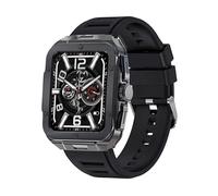 XINDADA Montre intelligente avec écran HD de 4,7 cm pour homme et femme - Appel BT - Étanche - Moniteur de fréquence cardiaque - Assistant vocal AI (BKBKS)