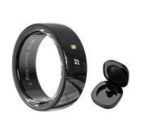 XINDADA R05 Bague intelligente avec étui de charge, fonction NFC, contrôle tactile de la fréquence cardiaque, moniteur de sommeil, mode multi-sport, étanche 5 ATM (noir, 8)