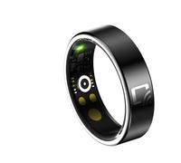 XINDADA R20 Bague intelligente en céramique 2025 avec contrôle d'accès NFC ultra fin pour homme et femme, fréquence cardiaque, pression artérielle, oxygène, étanchéité IP68 (noir, 9)