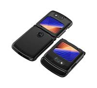 XINDEMEI pour Motorola Razr 5G en Fiber de Carbone Faux Cuir Coque de téléphone Housse de Protection Hybride Dur Antichoc Pare-Chocs