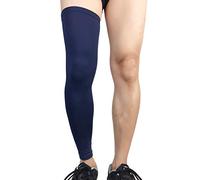 Xindiqiu AUXDIQ Manchettes de Jambes Homme Femmes Genouillère de Compression Manchons de Compression Jambière Manchon de Jambe Bleu Marin M
