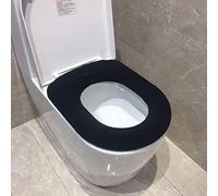 XINDUO Coupe Universelle Confortable Abattant WC,Siège de Toilette Universel épais en Peluche-Noir,Lavable Coussin de siège de Toilette
