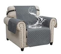 XINEAGE Housse Fauteuil 1 Place, Housse de Canapé Imperméable, Housse Canapé Reversible, Housses de Canapé Antidérapantes pour Chiens et Animaux de Compagnie (1 Place, Gris foncé)
