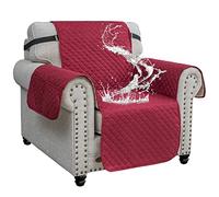 XINEAGE Housse Fauteuil 1 Place, Housse de Canapé Imperméable, Housse Canapé Reversible, Housses de Canapé Antidérapantes pour Chiens et Animaux de Compagnie (1 Place, Rouge)