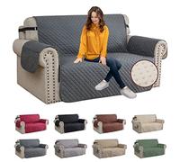 XINEAGE Housses de Canapé 2 Places, Housse de Canapé Imperméable, Housse Canapé Reversible, Housses de Canapé Antidérapantes pour Chiens et Animaux de Compagnie (2 Places, Gris foncé)