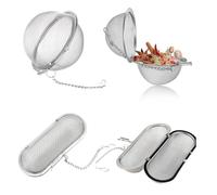 XineYuor 4PCS Boule a the Infuseur,Filtre Infuseur Passe Boule,Inoxydable Boule a the Cuillère en Maille d'acier Inoxydable Pour Feuilles Herbes