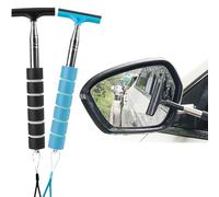 XineYuor Raclette Vitre Voiture Retroviseur,2PCS Raclette Vitre Telescopique Professionnelle pour Voiture,Essuie Glace de Rétroviseur Rétractable,Miroir Verre Pluie Eau Brouillard
