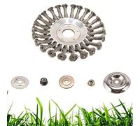 XineYuor Tete Brosse Debroussailleuse Métal Tête Brosse Désherbage Universelle Debroussailleuse Brosse de Désherbage Brosse Métallique pour Nettoyer Les Mauvaises Herbes Balcon Ou Jardin (6 Pouce)