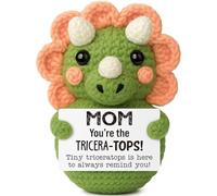 Xinezaa Tricératops - Cadeau d'anniversaire amusant de la part de sa fille et de son fils, crochet fait à la main pour mère, nouvelle belle-mère, cadeau de Noël pour meilleure maman