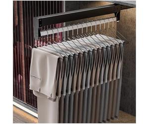 XINFAPAI 30cm, Tringle Penderie Coulissante, Placard Cintre À Suspendre Support Vêtements, Extractible Porte-Vêtements Réglable, Porte-Pantalons Coulissant, Facile À Installer