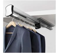 XINFAPAI 35cm, Porte-Pantalons Extensible Alliage D'aluminium Rack À Pantalons Extensibles Tampon Silencieux Garde-Robe Extractible Facile À Installer Porte Cintre Coulissant