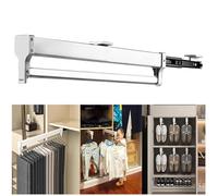 XINFAPAI 70cm, Tringle De Placard Coulissante, Porte Pantalon Coulissant Acier Porte Vêtements Extractible Garde-Robe Extractible Coulissant Portemanteau, Cintres Polyvalents Antidérapants