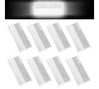 XINFAQAQ 8 PCS Catadioptre Rectangulaire 70 x 30 mm Catadioptre Remorque Disponible en Trois Couleurs Catadioptre Adhesif pour Poteaux de Portail, Clôtures, Camions, Camping-Cars, Caravanes (Blanc)