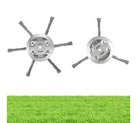 XINFAQAQ Brosse Debroussailleuse, 2 Pièce Tete Debroussailleuse, Tête de Désherbage Fil d'acier, Brosse à Mauvaises Herbes, Tete Brosse Debroussailleuse Universelle