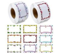 XINFAQAQ Etiquettes Autocollantes Bocaux 500 Pièces Etiquettes Adhésives Etiquette Confiture, Vierge Étiquettes Autocollante Inscriptibles pour Pots, Confitures, Bouteilles, Sacs