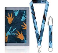 XINFAQAQ Portefeuille fin pliable avec mousqueton et cordon de serrage, de sorte qu'il peut être porté autour du cou, fixé à la ceinture ou rangé dans un sac