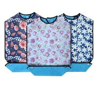 XINFULLWOL Bavoir pour adulte avec attrape-miettes - Imperméables et réutilisables - Pour femmes âgées - Pour homme ou toute personne qui a perdu la motricité, PCN-3, XL
