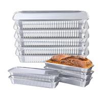 Xinfuquan 20 Pièces Barquette Aluminium avec Couvercle,35x12x5.3cm,1350ml Barquette Alimentaire Barbecue pour Cuisiner,Griller,Cuire.