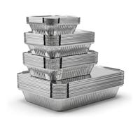 Xinfuquan 40 Pièces Barquette aluminium avec couvercle,2200ml/1000ml/800ml,410ml,Barquette Aluminium Barbecue,congelation pour Griller,Cuire.Barquette Alimentaire