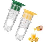 Xing Lot de 2 presse-agrumes manuels réutilisables, faciles à nettoyer, presse-agrumes, presse-agrumes, presse-agrumes, presse-agrumes compact, convient pour le jus de citron vert, orange et citron