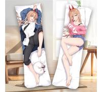 Xingbiyou Anime Chainsaw Man Taie d'oreiller, 50x150cm, Corps Taie d'oreiller Double Face Dakimakura (Power A)
