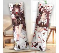 Xingbiyou Anime Dakimakura Genshin Impact Hu Tao Taie d'oreiller, 50x150cm, Corps Taie d'oreiller Double Face (B)