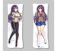 Xingbiyou Anime Doki Doki Literature Club Taie d'oreiller,50x150cm,Corps Taie d'oreiller Double Face Dakimakura (Yuri B)