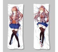 Xingbiyou Anime Doki Doki Literature Club Taie d'oreiller,50x150cm,Corps Taie d'oreiller Double Face Dakimakura (Monika)