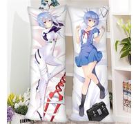 Xingbiyou Anime EVA Asuka Langley Soryu Ayanami Rei Taie d'oreiller,50x150cm,Corps Taie d'oreiller Double Face Dakimakura (C)