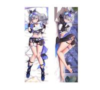 Xingbiyou Anime Honkai: Star Rail Silver Wolf Taie d'oreiller, 50x150cm, Loup d'argent Corps Taie d'oreiller Double Face Dakimakura (A)