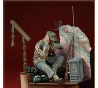 XINGCHANG 1/16 Homme Assis Et Parler avec Base Figurine en Résine Kits De Modèles Miniature Gk Démontage Non Peint