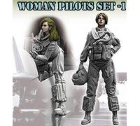 XINGCHANG 1/32 54Mm Moderne Femme Pilote Ensemble Résine Figurine Modèle Kits Miniature Gk Démontage Non Peint