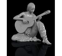 XINGCHANG 1/35 Fille Moderne Jouant De La Guitare Figurine en Résine Kits De Modèles Miniature Gk Désassemblage Non Peint