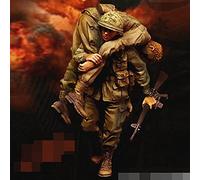 XINGCHANG 1/35 Kit résine Maquette Figurine GK Soldier, US Army Inf(13) ' Fireman`s Carry, Thème Militaire de la Seconde Guerre Mondiale, Non couché Pas de Couleur