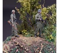 XINGCHANG 1/35 Normandie 2 Figurines Jouet Résine Modèle Miniature Kit Démontage Non Peint