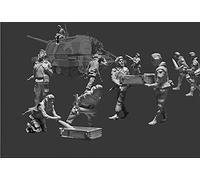 XINGCHANG Kits de modèles de Figurines en résine 1/72 L'équipage des canons automoteurs C398 Non assemblé et Non Peint
