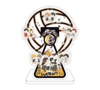 Xingchangda Haikyuu Horloge de bureau créative en acrylique Tobio Kageyama/Hinata Shoyo Anime Horloge en acrylique Ornements pour chambre à coucher, salon, bureau