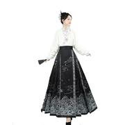 Xingchangda Jupe à visage de cheval Hanfu pour femme - Jupe chinoise vintage pour femme - Jupe longue de la dynastie Ming - Jupe longue pour le quotidien, Type 8., 40
